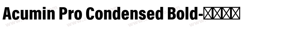 Acumin Pro Condensed Bold字体转换